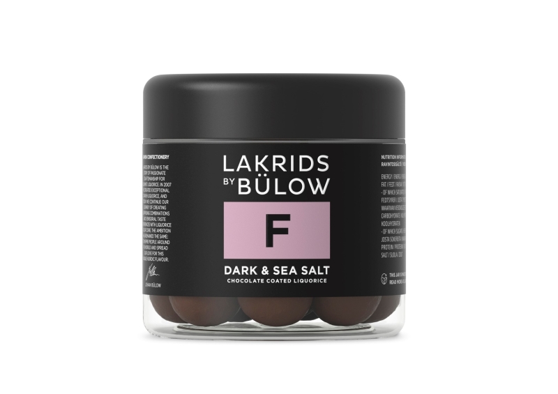 Lakrids by B&uuml;low Small F - M&oslash;rk & Hav Salt  | 115g